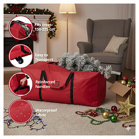 Christmas Tree Bag with Wheels, 115x40x50 cm