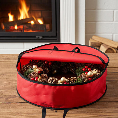 Sac de rangement pour couronne de Noël 60x20 cm 2