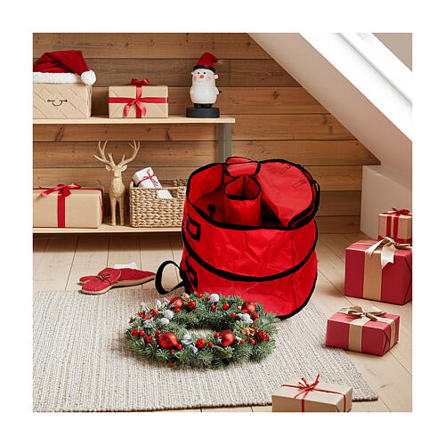 Bolsa dupla para coroas de Natal 60x38 cm 4
