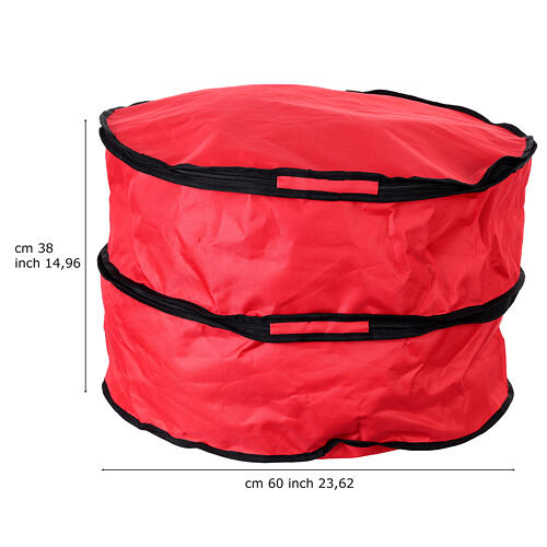 Double storage bag for Christmas wreaths, 60x40 cm 3