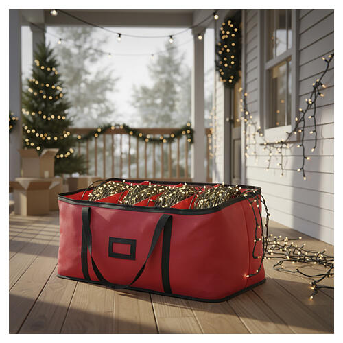 Bag for LED light chains with four compartments, 24x12x12 in 4
