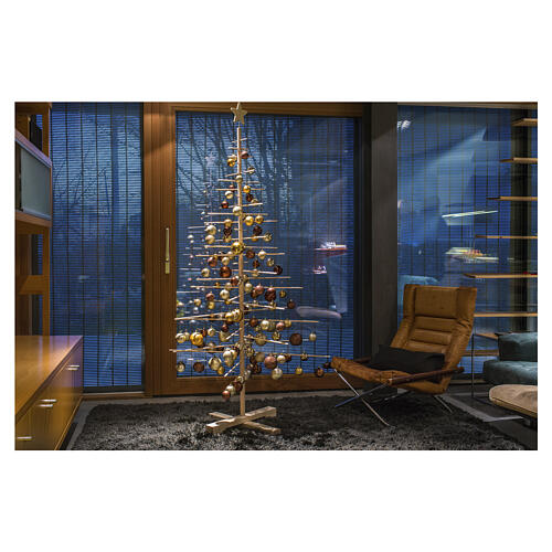 Choinka bożonarodzeniowa Xmas3 z naturalnego drewna, 240 cm 2