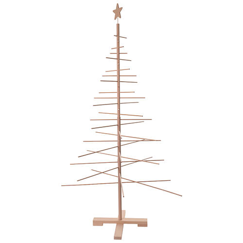 Albero di Natale Xmas3 in legno naturale decorativo 190 cm 2