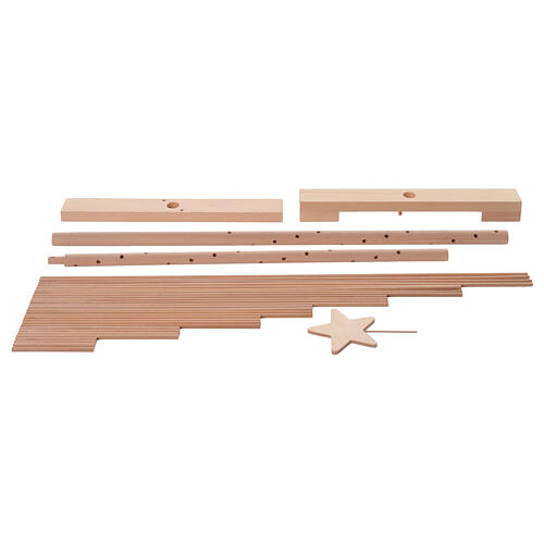 Albero di Natale Xmas3 in legno naturale decorativo 190 cm 3