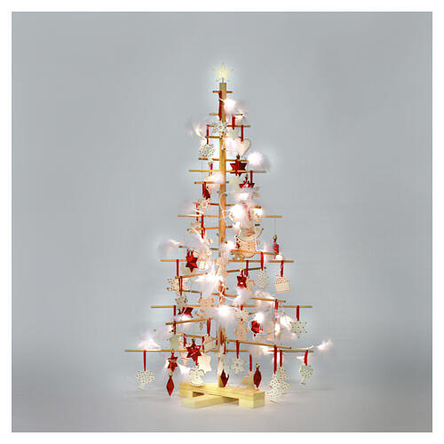 Xmas3 natural wood Christmas tree, h 50 in 10