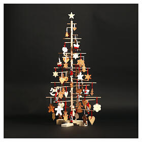 Árbol de Navidad Xmas3 realizado de madera natural 125 cm