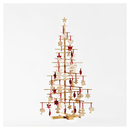 Árbol de Navidad Xmas3 realizado de madera natural 125 cm 7