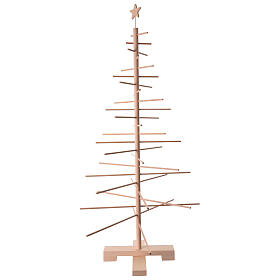 Sapin de Noël Xmas3 en bois naturel 125 cm