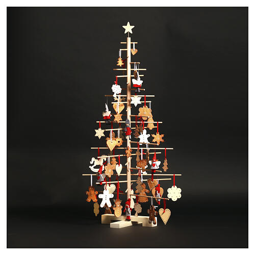 Sapin de Noël Xmas3 en bois naturel 125 cm 2