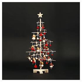 Xmas3 Albero di Natale artigianale in legno naturale 75 cm