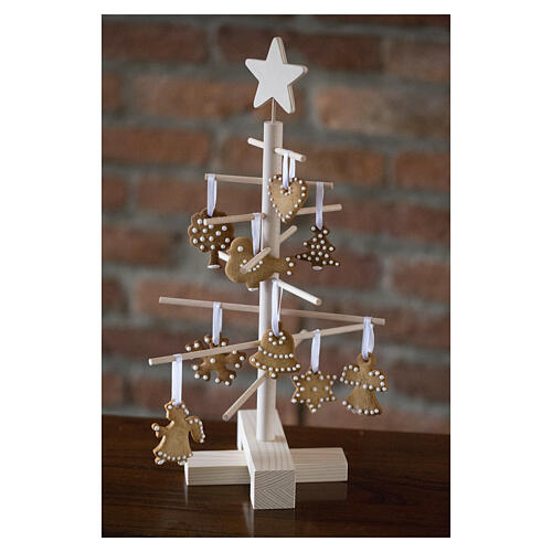 Árbol de Navidad Xmas3 de madera natural estilo minimalista 45 cm 2