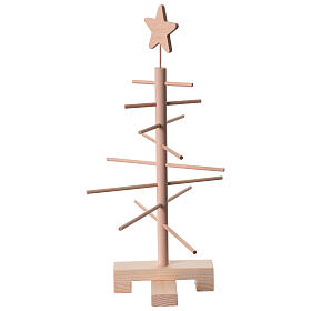Sapin de Noël Xmas3 en bois naturel au style essentiel 45 cm
