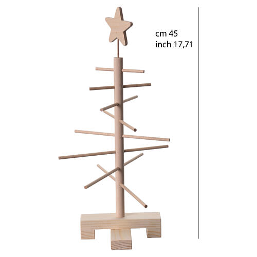 Sapin de Noël Xmas3 en bois naturel au style essentiel 45 cm 3