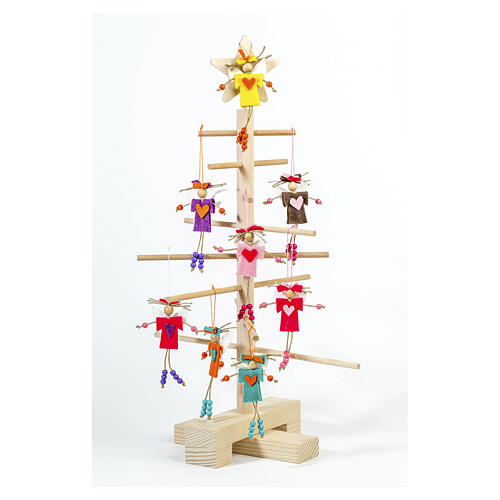 Sapin de Noël Xmas3 en bois naturel au style essentiel 45 cm 9