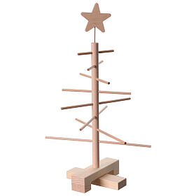 Albero di Natale Xmas3 in legno naturale dallo stile essenziale 45 cm