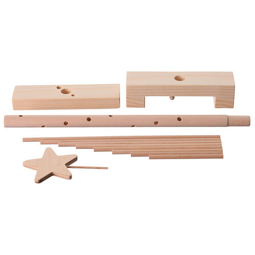 Albero di Natale Xmas3 in legno naturale dallo stile essenziale 45 cm 3