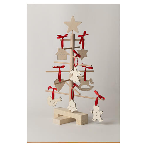 Choinka bożonarodzeniowa Xmas3 z naturalnego drewna, styl minimalistyczny, 45 cm 8