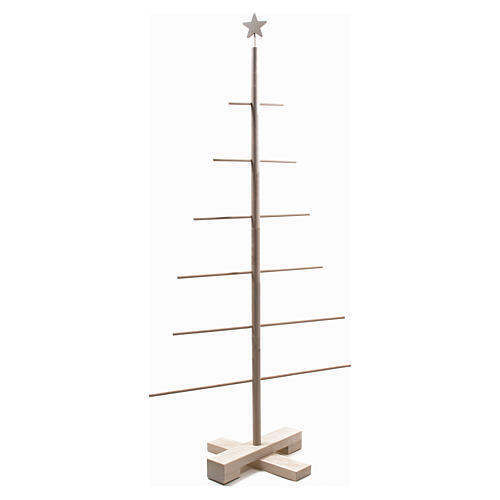 Xmas3 Christmas tree with fixed horizontal wooden branches, 50 in 1