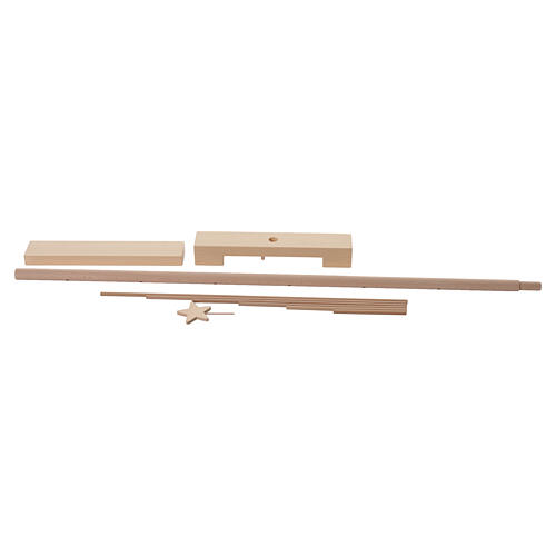 Xmas3 Christmas tree with fixed horizontal wooden branches, 50 in 7