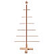 Albero di Natale Xmas3 rami orizzontali fissi in legno naturale 125 cm s1