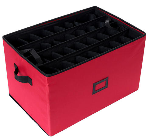 Borsa porta palline di Natale 96 scomparti 6-10 cm tessuto 60x40x35 cm ripiegabile 12