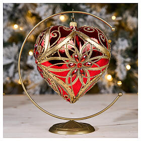 Gold Crescent Ornament Holder for 150mm Ball