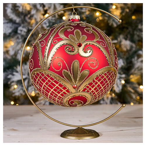 Golden crescent hook for 8-inch Christmas ball 2