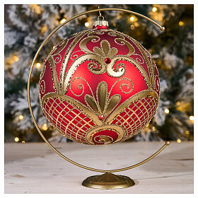 Christmas Ornament Holder Golden Crescent for 200mm Ball