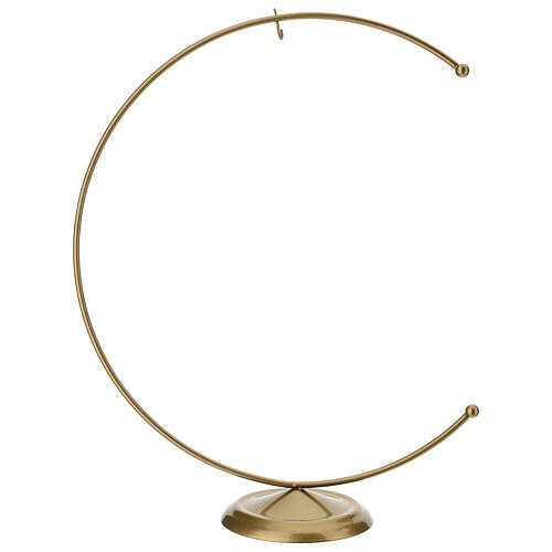 Christmas Ornament Holder Golden Crescent for 200mm Ball 1