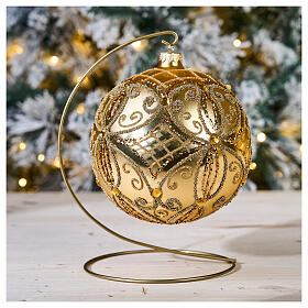 Golden Christmas Ornament Holder for 150mm Ball