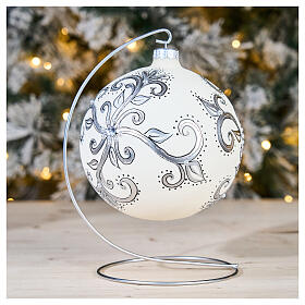 Silver Christmas Ornament Holder for 150mm Ball