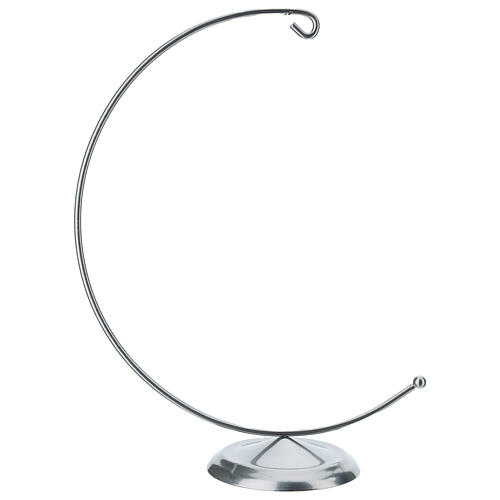 Crochet argent demi-lune pour boule de 200 mm 1