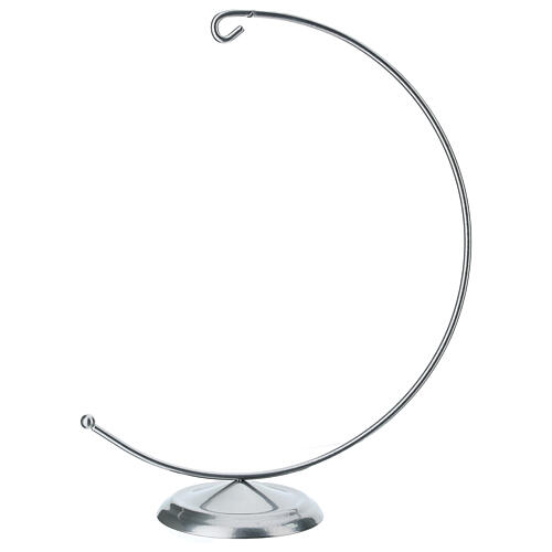 Gancio a mezzaluna argento per pallina 200mm 3