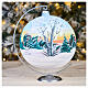 Silver Half-Moon Christmas Ornament Holder for 200mm Ball s2