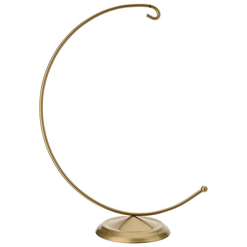 Gold half-moon hook for 8-inch Christmas bauble 1