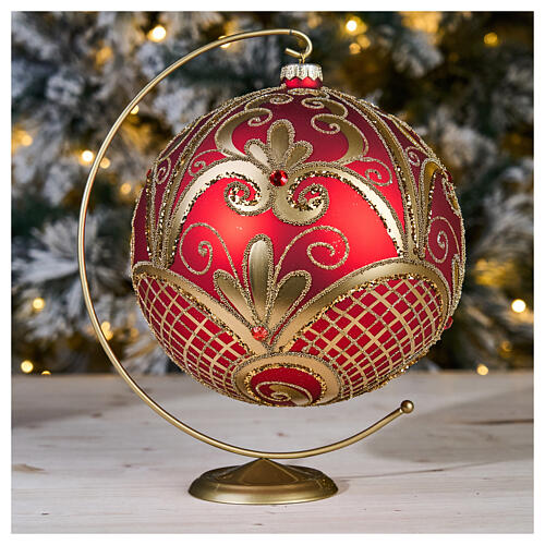 Gold half-moon hook for 8-inch Christmas bauble 2