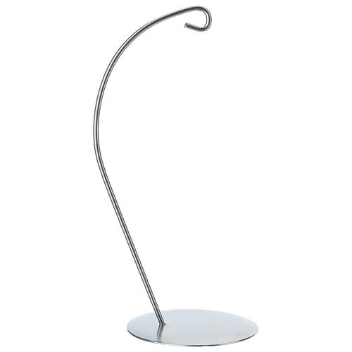 Kugelständer, silberfarben, für Baumschmuck in Tropfenform Ø 100 mm – Metall 3