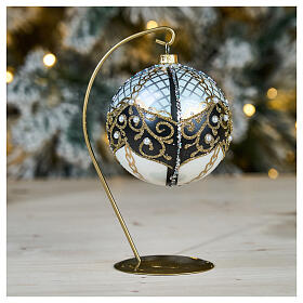 Gold hook for 4-inch teardrop Christmas ball