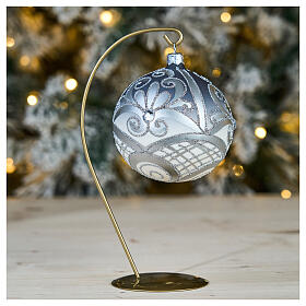 Gold Christmas Ornament Holder for Teardrop Ball 120mm
