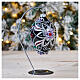 Crochet argent pour boule de Noël en goutte de 120 mm s2