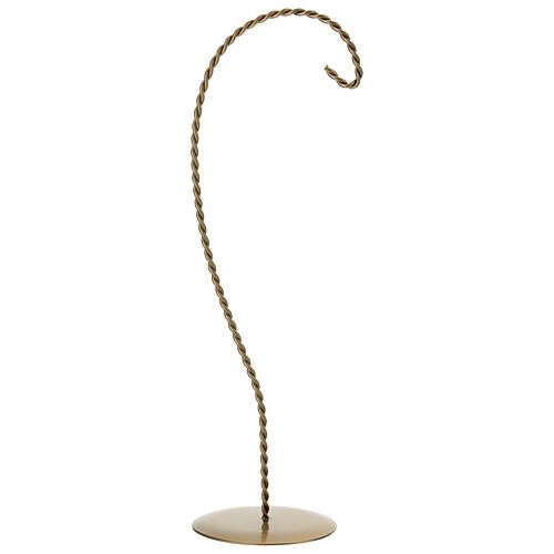 Golden braided wire hook for 4-inch egg-shaped bauble 1