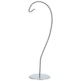 Gancio filo intrecciato argento per palline a uovo 100mm