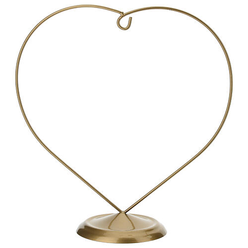 Kugelständer in Herzform, goldfarben, für Kugeln Ø 120 mm – Metall 1