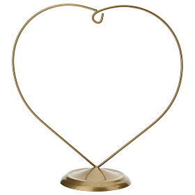 Christmas Ornament Holder Golden Heart for 120mm Ball