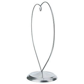 Gancio a cuore argento per palline 120mm