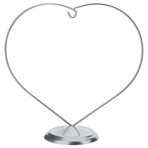 Gancio a cuore argento per palline 120mm 1
