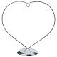 Gancio a cuore argento per palline 120mm s1