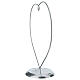 Gancio a cuore argento per palline 120mm s3