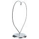 Gancio a cuore argento per palline 120mm s4