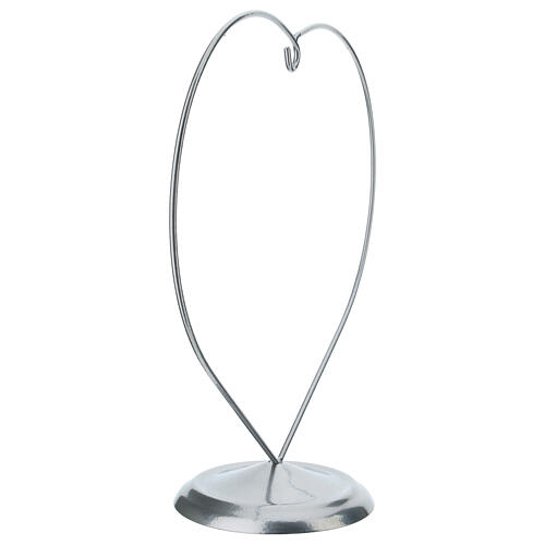 Silver Heart Christmas Ornament Holder for 120mm Christmas Balls 4
